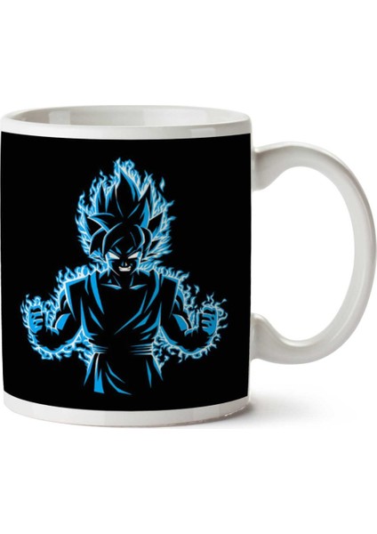 Dragon Ball Z Mavi Tanrı Iki Tarafı Baskılı Kupa Bardak