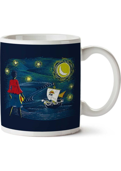 Starry Sea One Piece Iki Tarafı Baskılı Kupa Bardak