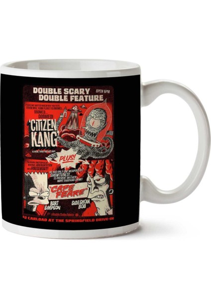 The Simpsons Double Scary Double Feature Citizen Kang Cape Fear Iki Tarafı Baskılı Kupa Bardak