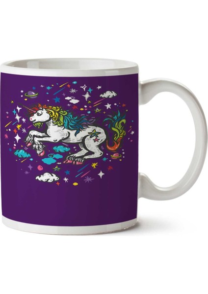 Unicorn Şekiller Iki Tarafı Baskılı Kupa Bardak
