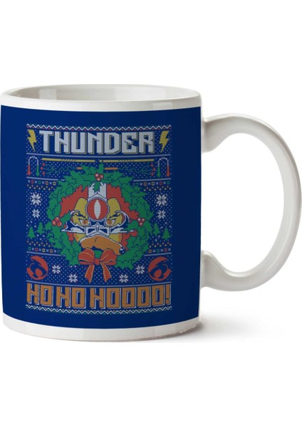 Thundercats Ho Ho Hoooo Christmas Knit Pattern Iki Tarafı Baskılı Kupa Bardak