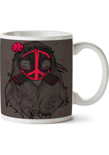 War & Peace Iki Tarafı Baskılı Kupa Bardak