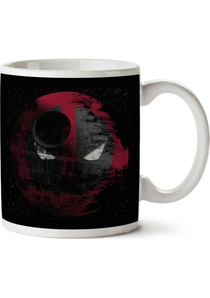 Deadstar Death Star Deadpool Star Wars Iki Tarafı Baskılı Kupa Bardak