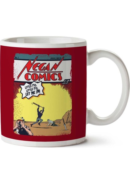 The Walking Dead Negan Comics Iki Tarafı Baskılı Kupa Bardak