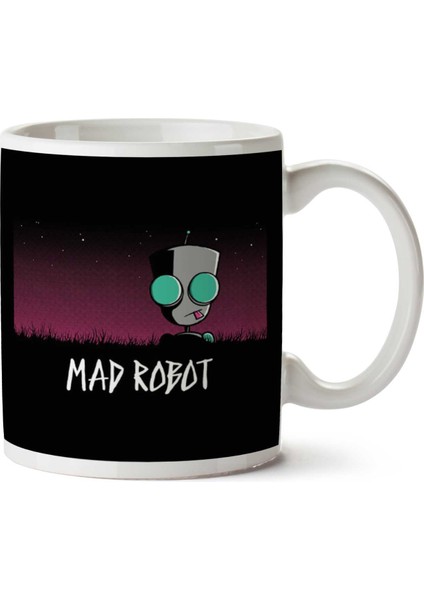 Mad Robot Gir Invader Iki Tarafı Baskılı Kupa Bardak