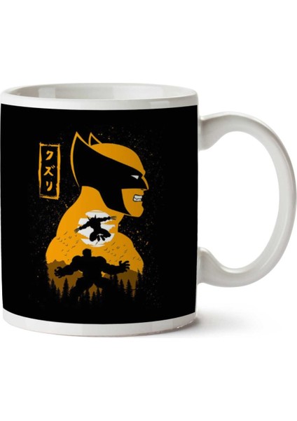 Wolverine Hulk Japan Warriors.png Iki Tarafı Baskılı Kupa Bardak