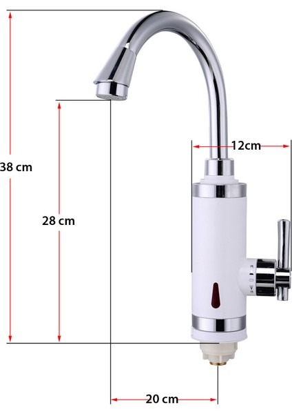 Elektrikli Sıcak Musluk Ani Su Isıtıcı Termal Şofben Musluk