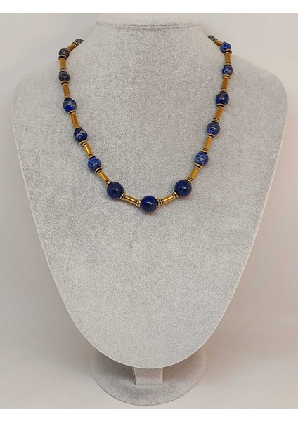 Lapis & Hematit Taşı Tasarım Unisex Kolye (45084) fiyatları