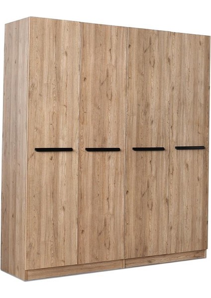 Erezoğulları Mobilya Mercan Mdf 4 Kapılı 2 Çekmeceli Gardrop Elbise Dolabı 160X53X216CM