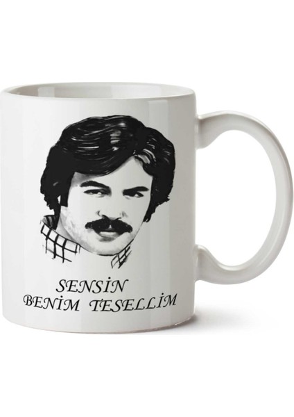 Ferdi Tayfur Sensin Benim Tesellim Iki Tarafı Baskılı Kupa Bardak