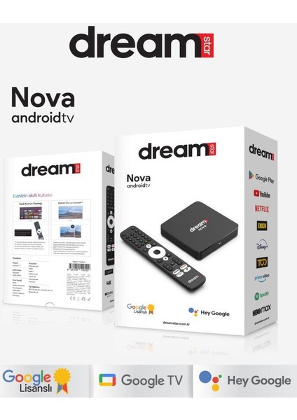 Nova Android Tv Box 2gb Ram 32GB Hafıza Google Lisanslı