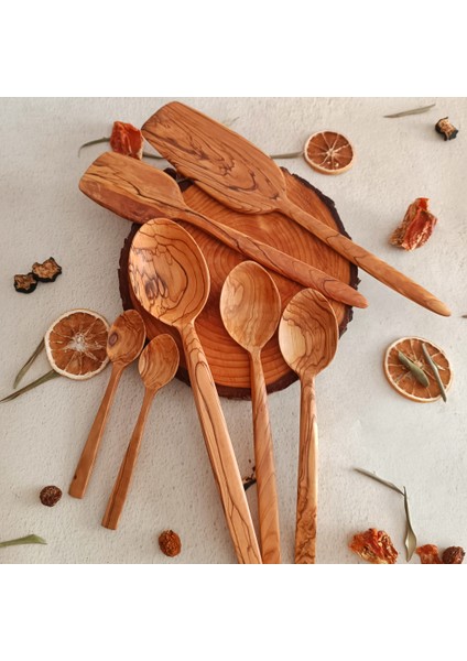 Ahşap Tahta Kaşık ve Spatula Seti - El Yapımı - Zeytin Ağacı fiyatları