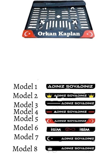 Kişiye Özel 1 Adet Takmatik Motor Plakalık