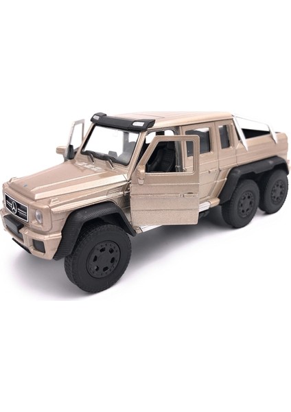 1:36 Mercedes G63 Amg 6x6 Metal Model Araba Bej