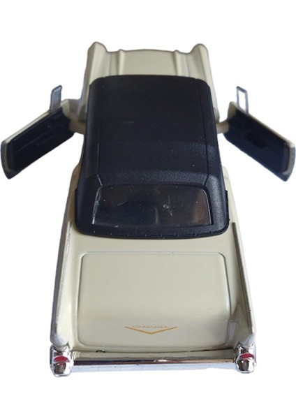 Lisanslı 1957 Chevrolet Bel Air Çek Bırak Model Metal Araba (1:34) Krem modelleri