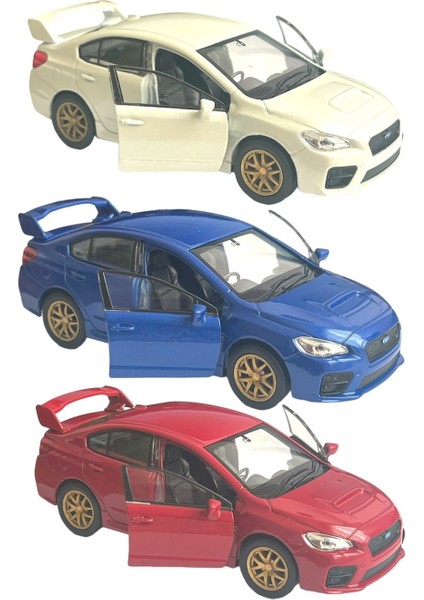 Subaru Impreza Wrx Sti 1:36 Ölçek Welly Marka 3 Adet Mega Set