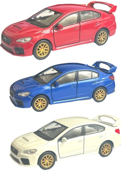 Subaru Impreza Wrx Sti 1:36 Ölçek Welly Marka 3 Adet Mega Set