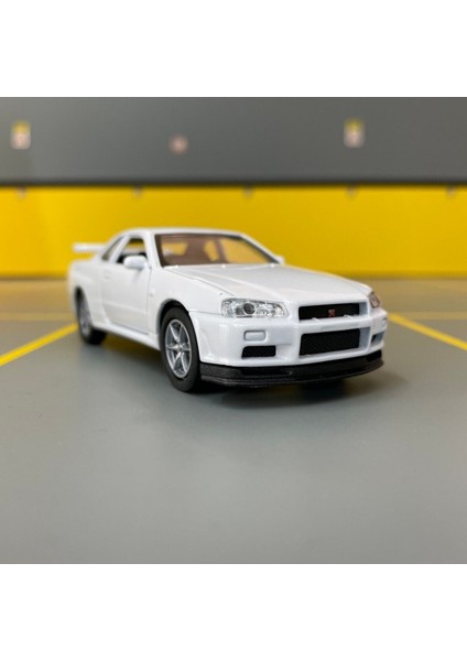 Nissan Skyline Gt-R R34 1/36 Ölçek Diecast Metal Model Araba Oyunca Araba
