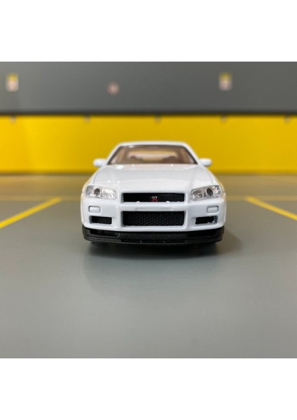 Nissan Skyline Gt-R R34 1/36 Ölçek Diecast Metal Model Araba Oyunca Araba fiyatları