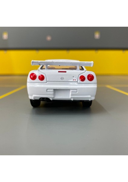 Nissan Skyline Gt-R R34 1/36 Ölçek Diecast Metal Model Araba Oyunca Araba fırsatları