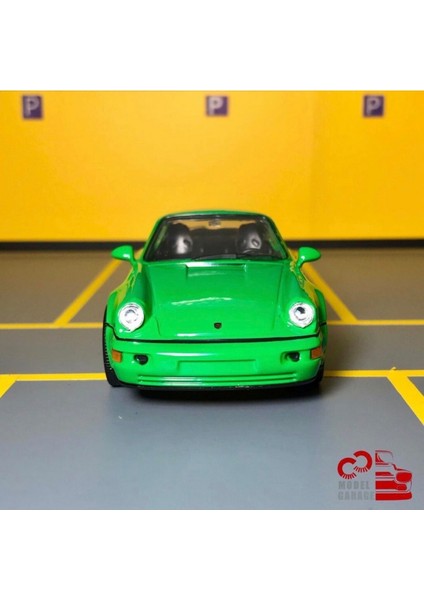 Porsche 911 Turbo 1/36 Ölçek *c&c Model Garage* Çek Bırak Diecast Metal Model Araba Oyuncak