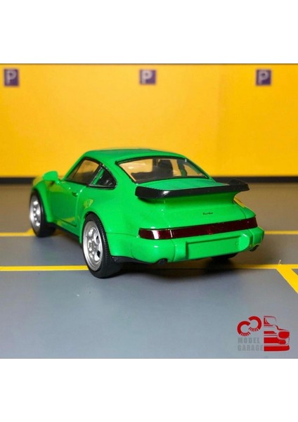 Porsche 911 Turbo 1/36 Ölçek *c&c Model Garage* Çek Bırak Diecast Metal Model Araba Oyuncak