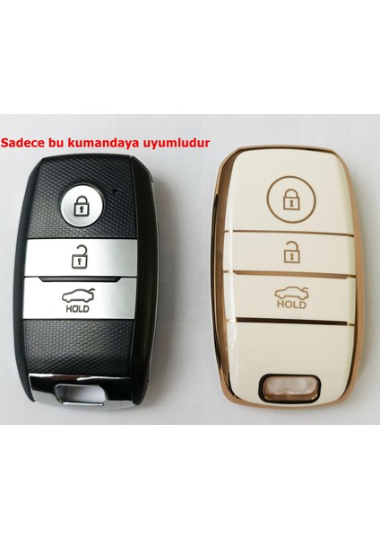 Kia Sportage Sorento Soul Rio Cerato Optimo Smart Kumanda Kılıfı Oto Anahtarlık Beyaz