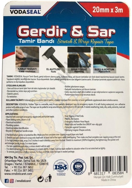 Gerdir&sar Yapışkansız Birleşen Tamir Bandı - 20 mm x 3 Mt. fiyatları
