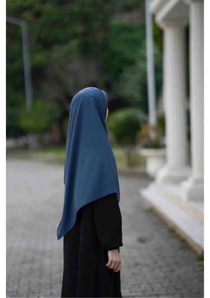 Medine Ipeği Büyük Boy Indigo Eşarp 120 X 120