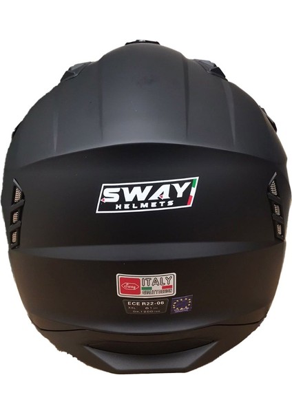 X1-X Seul Mat Siyah Modüler Kask - Xxl