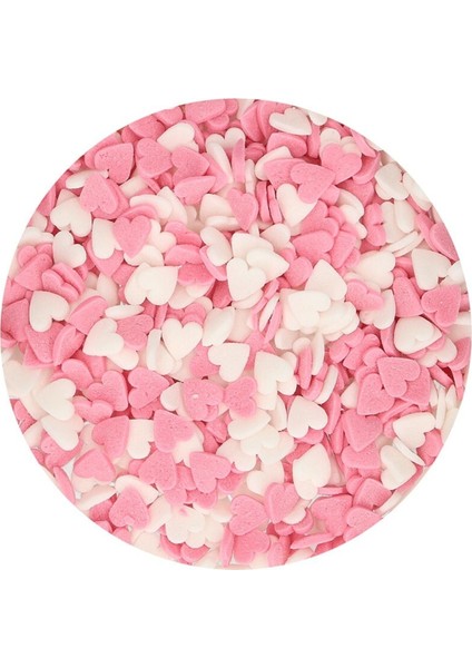 Mini Pembe Soft Kalp Sprinkles Şeker 70 gr