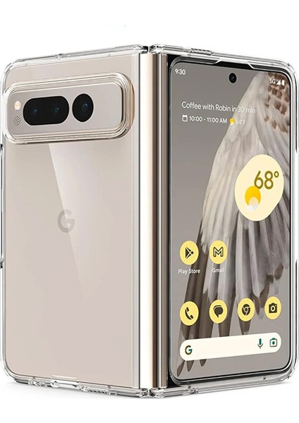 Google Pixel Fold Sert Kristal Kapak Kılıf - Şeffaf AL3157