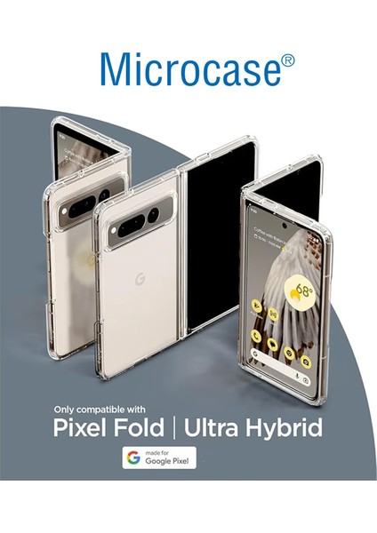 Google Pixel Fold Sert Kristal Kapak Kılıf - Şeffaf AL3157