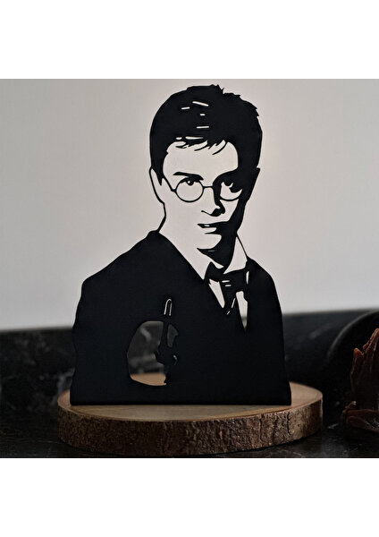 Woody Metal Harry Potter Ayaklı Masa Dekoru, Dekoratif Masa Süsü, Raf Dekor, Biblo, Ofis Masa Dekorasyonu, Harry Potter Hediye