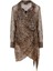 Leopar Desenli Bağlama Detaylı Şifon Elbise - Leopar 1
