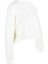 Yırtık Detaylı Oversize Crop Triko Ekru 3