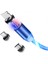 M Manyetik Şarj Cep Telefonu Kablosu USB Tip C Akış Aydınlık Aydınlatma Veri Kablosu Samsung Huawei LED Mikro Kablo (Yurt Dışından) 2