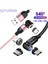 Szyupxın Manyetik USB Kablosu 3 In 1 Mikro USB Şarj Cihazı 3 M LED Mıknatıs Kablosu C Tipi Kablo IPHONE11 Xs Xiaomi Samsung Telefon Kablosu (Yurt Dışından) 1