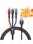 Süper Şarj 6A 66W 3 In 1 USB Kablosu Huawei Için iPhone 13 Pro 3in1 2in1 Hızlı Şarj 8 Pin Mikro USB C Tipi Kablo Samsung Için (Yurt Dışından) 1