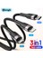 Elough 3 In 1 USB Kablosu iPhone 13 12 Pro 11 Xr Hızlı Şarj Mikro USB C Kablosu Xiaomi Samsung iPad Veri Tipi C Kablosu (Yurt Dışından) 1