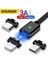 Essager Manyetik USB C Kablosu iPhone 14 13 12 Samsung Redmi Hızlı Şarj Mikro Cep Telefonu Kablosu Mıknatıs Tipi C USB Veri Kablosu Kablosu (Yurt Dışından) 1