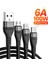 100W 3'ü 1 Arada Süper Şarj Kablosu 6A Mikro USB C Tipi Hızlı Şarj Cihazı C Tipi Kablo Veri Kablosu iPhone Samsung Xiaomi Huawei Için (Yurt Dışından) 1
