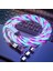 Aufu Glow LED Aydınlatma Manyetik Mikro USB Tip C Kablo Aydınlık Mıknatıs Kablosu USB Şarj Aleti Kablosu iPhone 12 11 Huawei Xiaomi (Yurt Dışından) 1