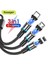 Essager 3 In 1 Manyetik Mikro USB Kablosu iPhone Samsung Xiaomi Için 3in1 Çok Mıknatıslı Şarj Cihazı Hızlı Şarj USB Tipi C Kablo Kordonu (Yurt Dışından) 1