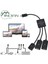 Cep Telefonu Için Taşınabilir 3'ü 1 Arada Mikro USB Otg Veri Kablosu Adaptörü Dönüştürücü Hub (Yurt Dışından) 5