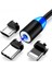 LED Manyetik USB Şarj Kablosu Tip C Kablo Mıknatıs Şarj Cihazı Veri Şarjı Mikro USB Kablosu Cep Telefonu Kablosu USB Kablosu (Yurt Dışından) 1