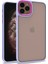 - Apple iPhone 12 Pro - Kılıf Arkası Şeffaf Kamera Çevresi Parlak Zıt Renkli Flora Kapak - Lila 1