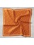 Turuncu Geometrik Desenli Tivil İpek Eşarp 11413-28 3