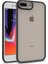 - Apple iPhone 8 Plus - Kılıf Arkası Şeffaf Kamera Çevresi Parlak Zıt Renkli Flora Kapak - Siyah 1