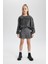 Kız Çocuk Baskılı Bisiklet Yaka Kalın Sweatshirt B7817A823WN 2